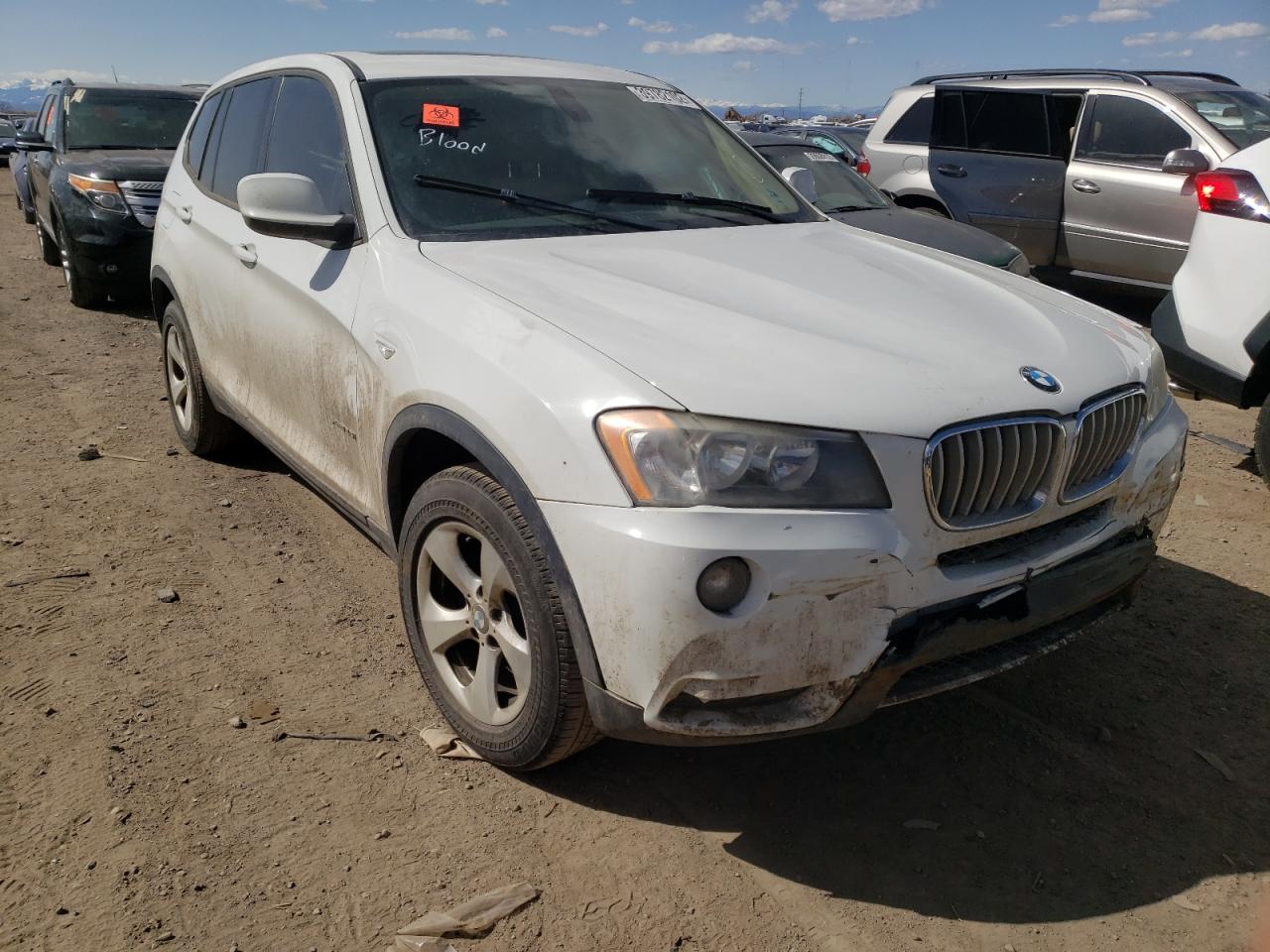 BMW X3 XDRIVE2 2011 with VIN 5UXWX5C56BL713382 - Photo from auction