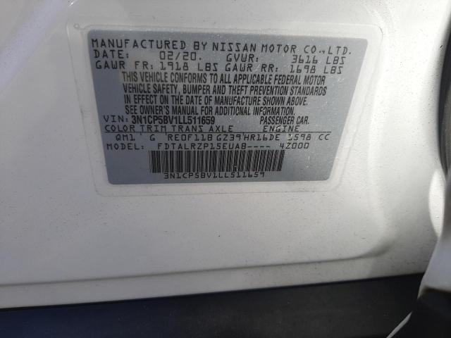 Photo 10 from auction – 2020 NISSAN KICKS S with VIN 3N1CP5BV1LL511659