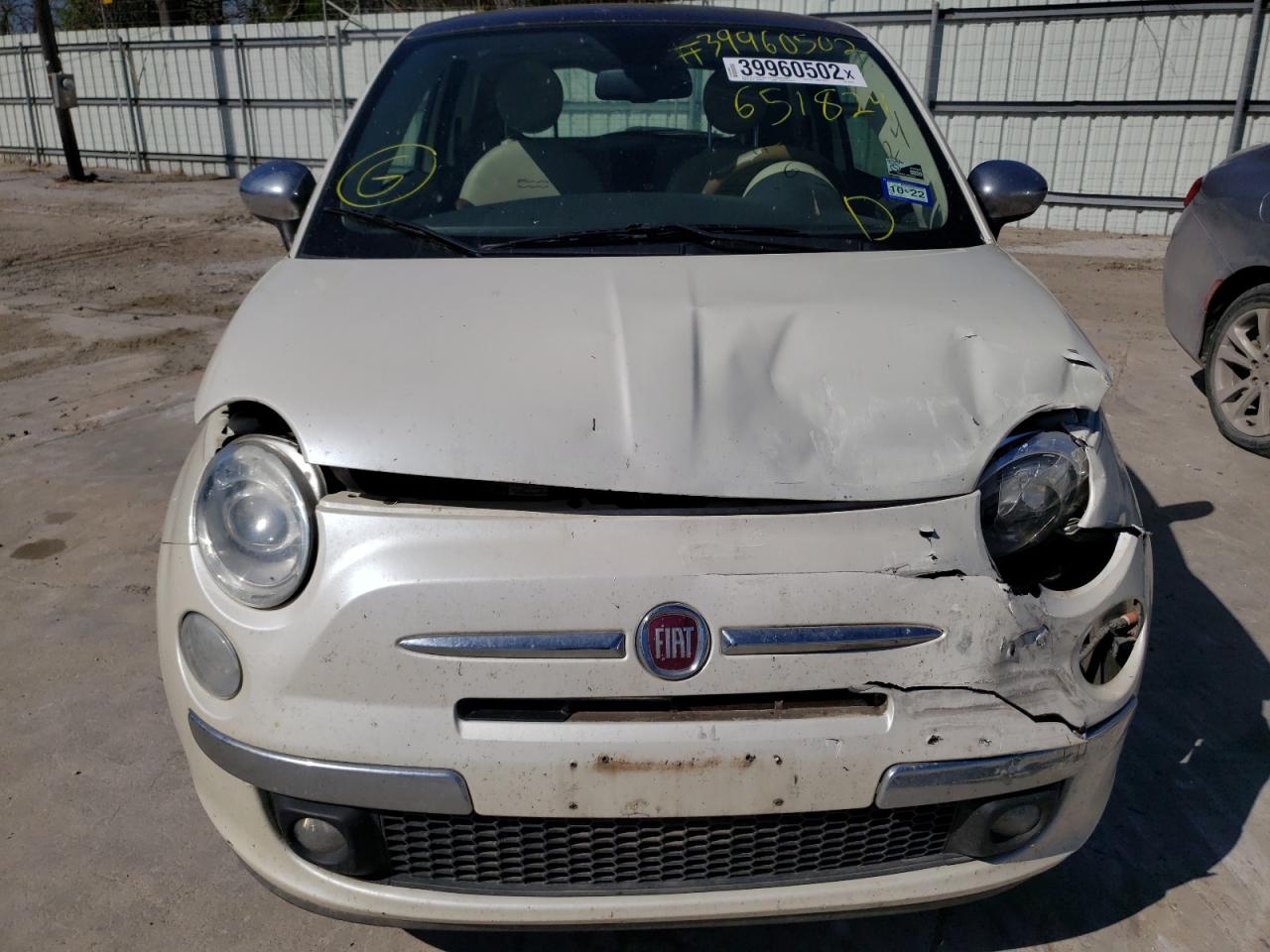 Photo 9 from auction – 2013 FIAT 500 LOUNGE with VIN 3C3CFFCR3DT651824