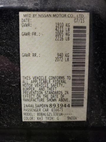 Photo 10 from auction – 2015 NISSAN ALTIMA 2.5 with VIN 1N4AL3AP0FN893944