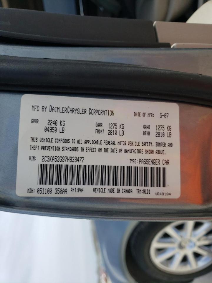 Photo 10 from auction – 2007 CHRYSLER 300C with VIN 2C3KA53G97H833477