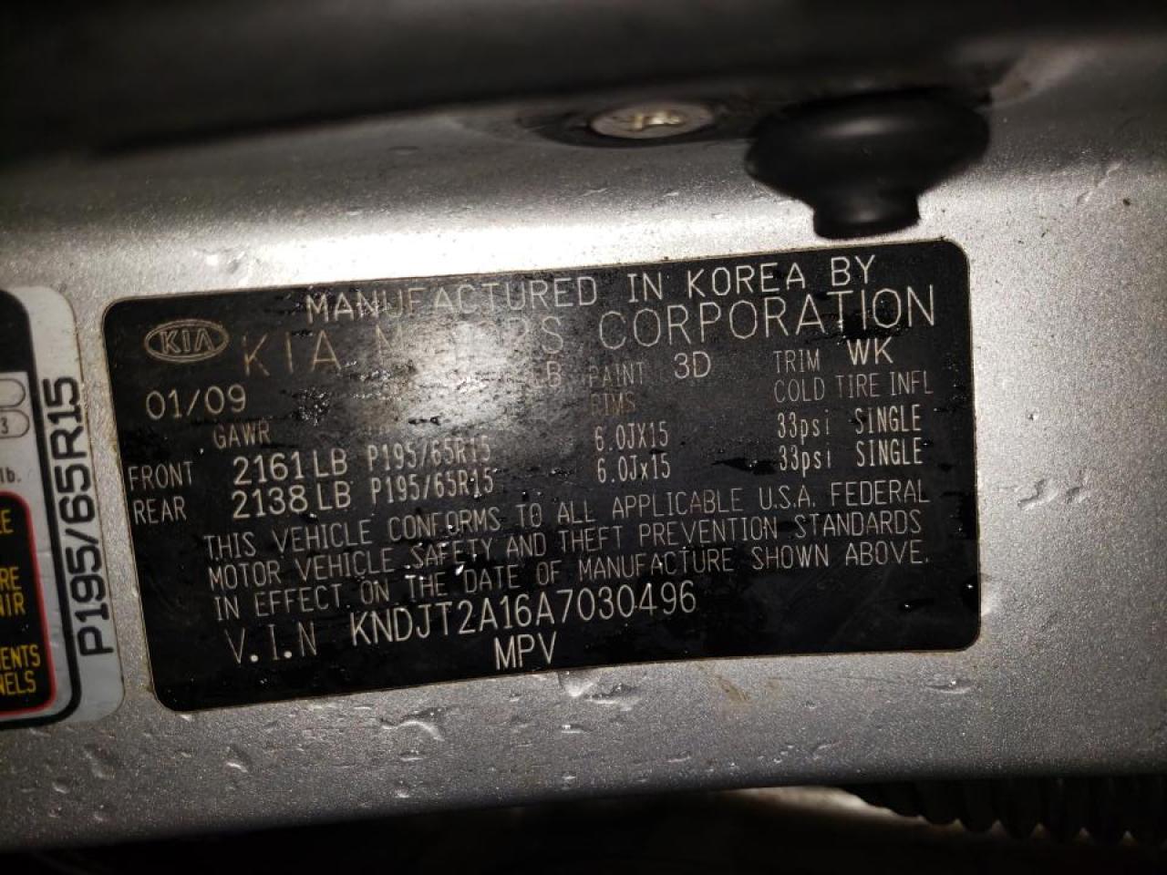 Photo 10 from auction – 2010 KIA SOUL with VIN KNDJT2A16A7030496