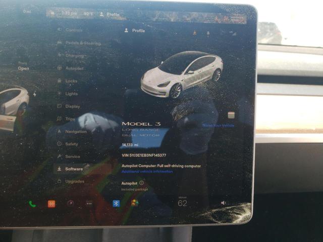 Photo 8 from auction – 2022 TESLA MODEL 3 with VIN 5YJ3E1EB3NF145377