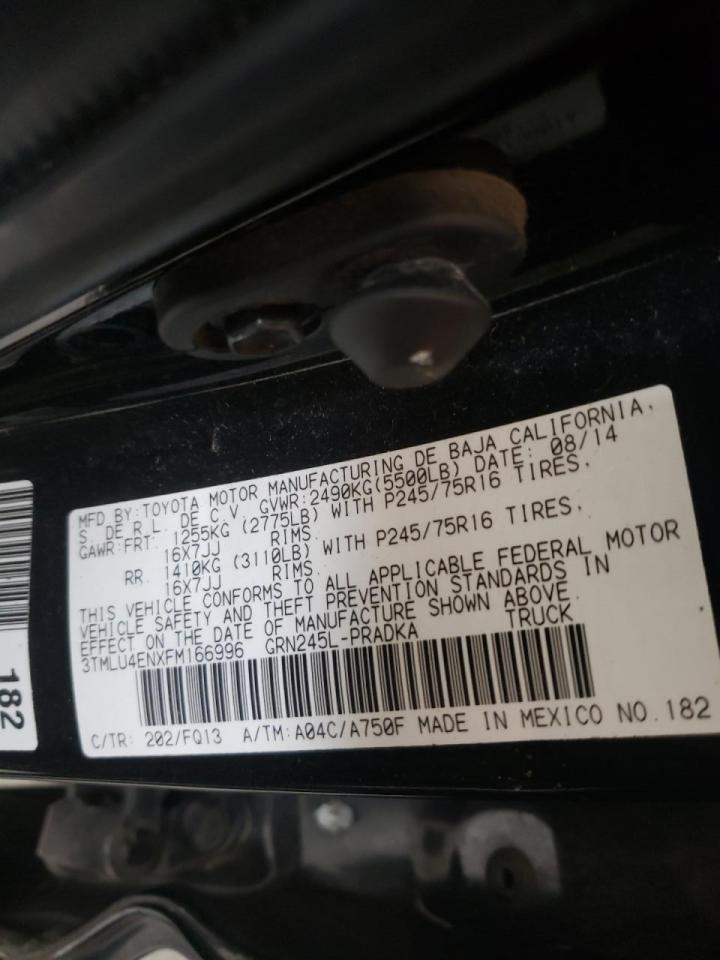 Photo 10 from auction – 2015 TOYOTA TACOMA DOU with VIN 3TMLU4ENXFM166996
