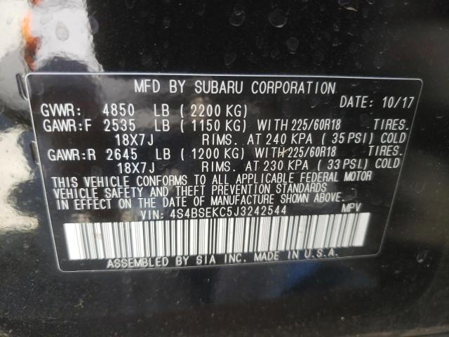 Photo 10 from auction – 2018 SUBARU OUTBACK with VIN 4S4BSEKC5J3242544