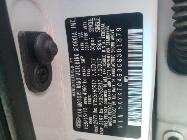 Photo 10 from auction – 2012 KIA SORENTO BA with VIN 5XYKTCA63CG301879