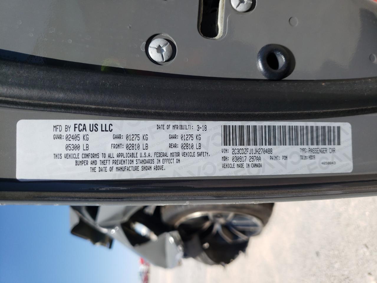 Photo 10 from auction – 2018 DODGE CHALLENGER with VIN 2C3CDZFJ1JH270488