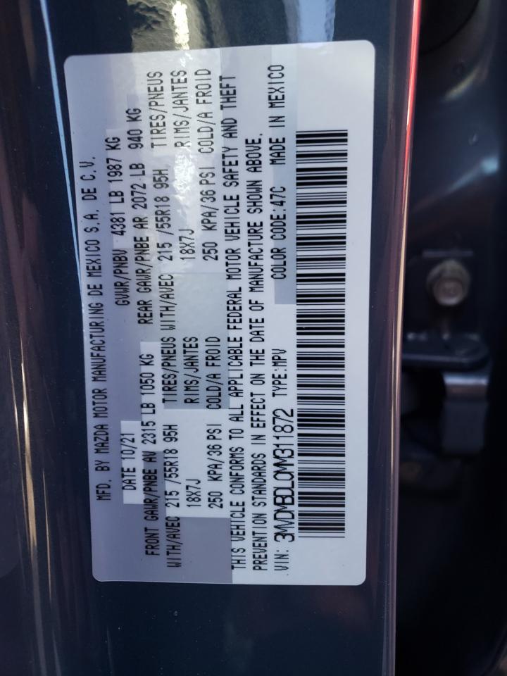 Photo 10 from auction – 2021 MAZDA CX-30 PREM with VIN 3MVDMBDL0MM311872