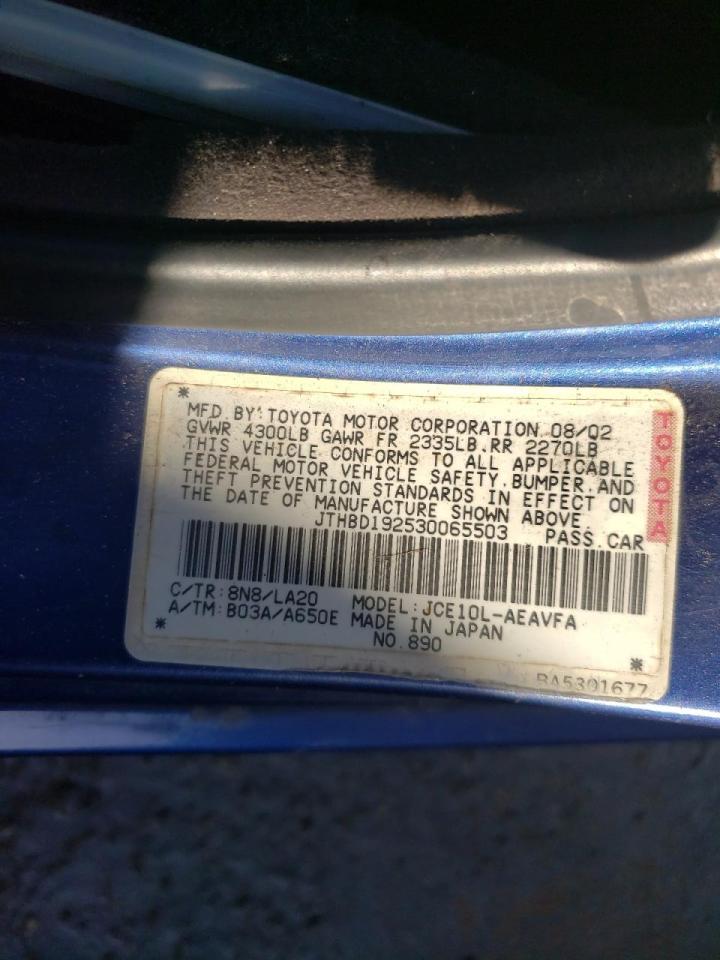 Photo 10 from auction – 2003 LEXUS IS 300 with VIN JTHBD192530065503