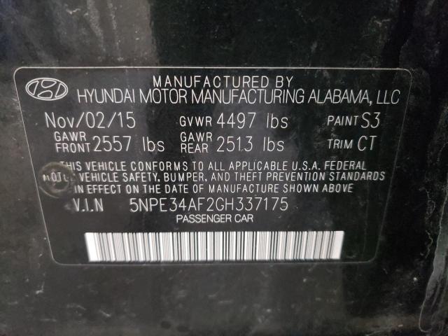Photo 10 from auction – 2016 HYUNDAI SONATA SPO with VIN 5NPE34AF2GH337175