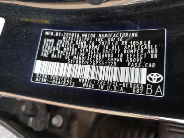 Photo 10 from auction – 2016 TOYOTA COROLLA L with VIN 5YFBURHE7GP561328