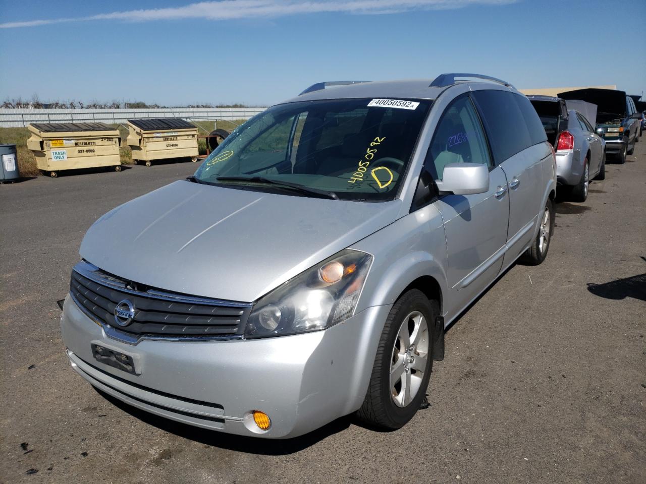 Photo 2 from auction – 2007 NISSAN QUEST S with VIN 5N1BV28U17N129175