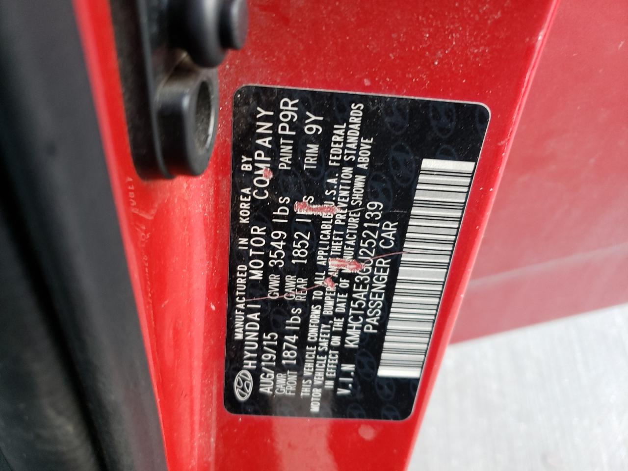 Photo 10 from auction – 2016 HYUNDAI ACCENT SE with VIN KMHCT5AE3GU252139