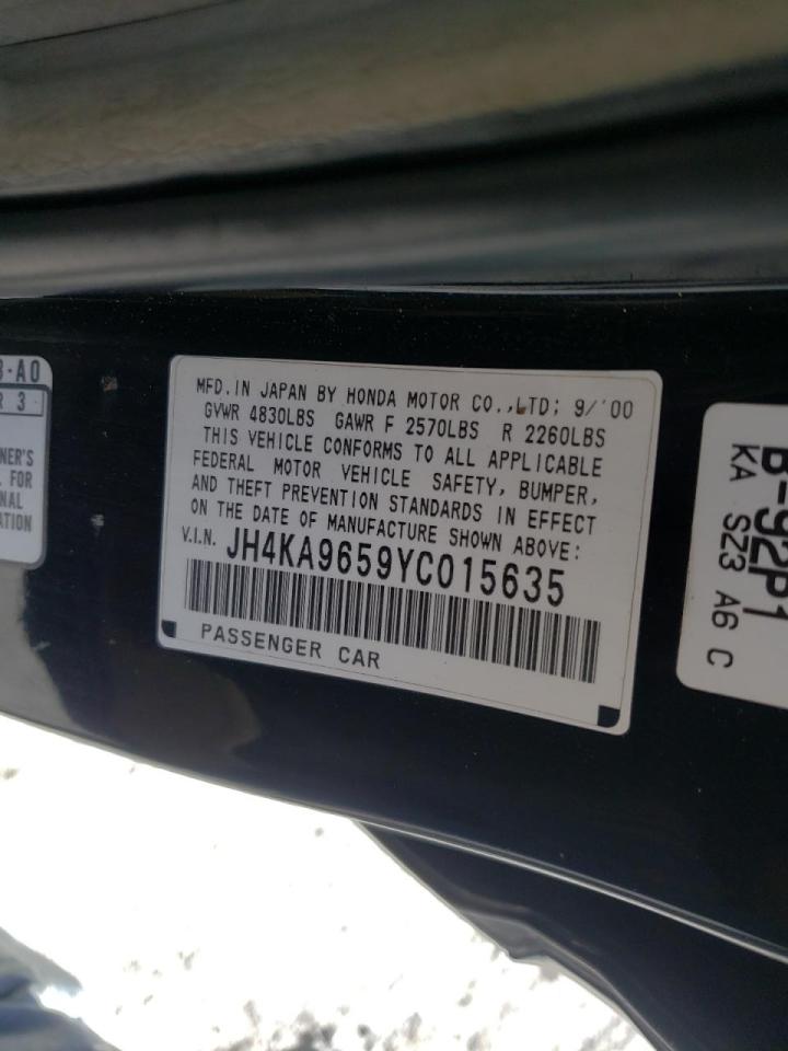 Photo 10 from auction – 2000 ACURA 3.5RL with VIN JH4KA9659YC015635