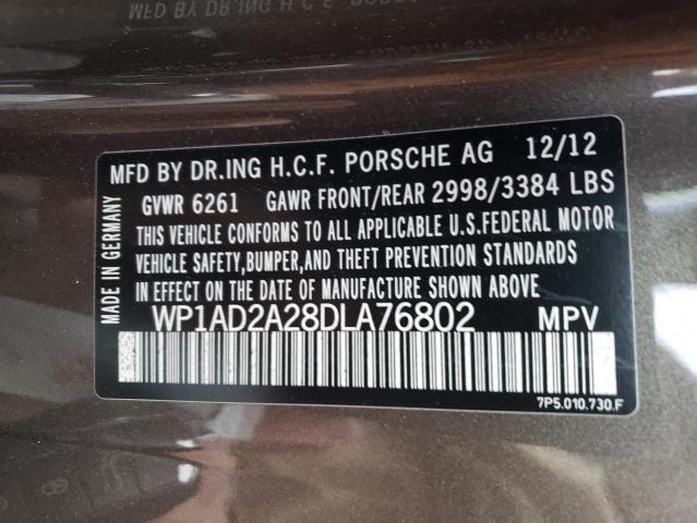 Photo 10 from auction – 2013 PORSCHE CAYENNE GT with VIN WP1AD2A28DLA76802