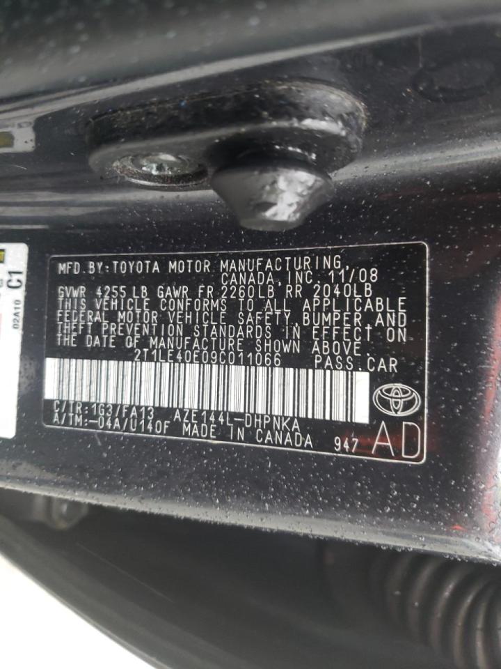 Photo 10 from auction – 2009 TOYOTA COROLLA MA with VIN 2T1LE40E09C011066