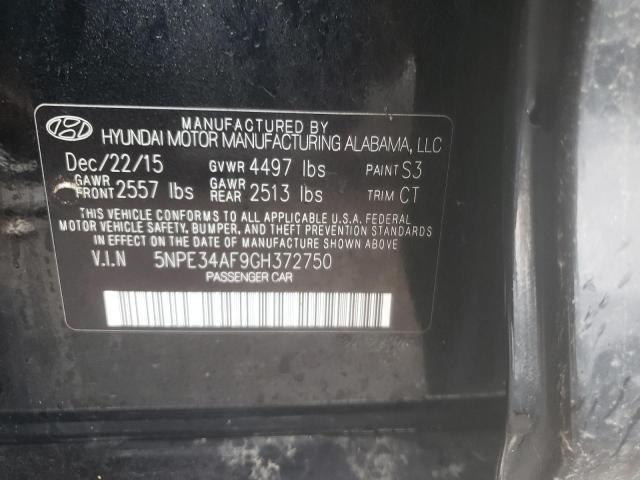 Photo 10 from auction – 2016 HYUNDAI SONATA SPO with VIN 5NPE34AF9GH372750