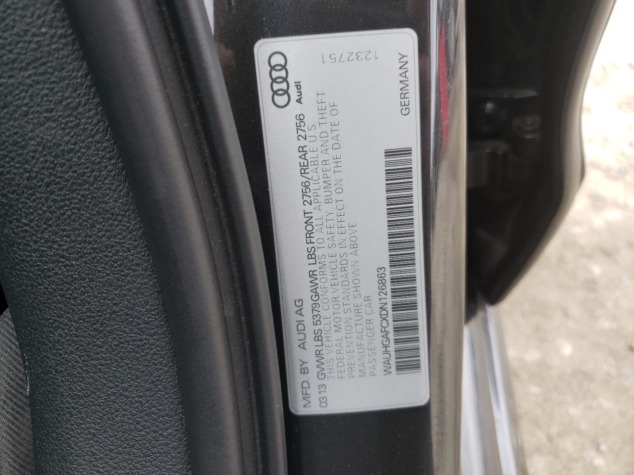 Photo 10 from auction – 2013 AUDI A6 PRESTIG with VIN WAUHGAFCXDN126863