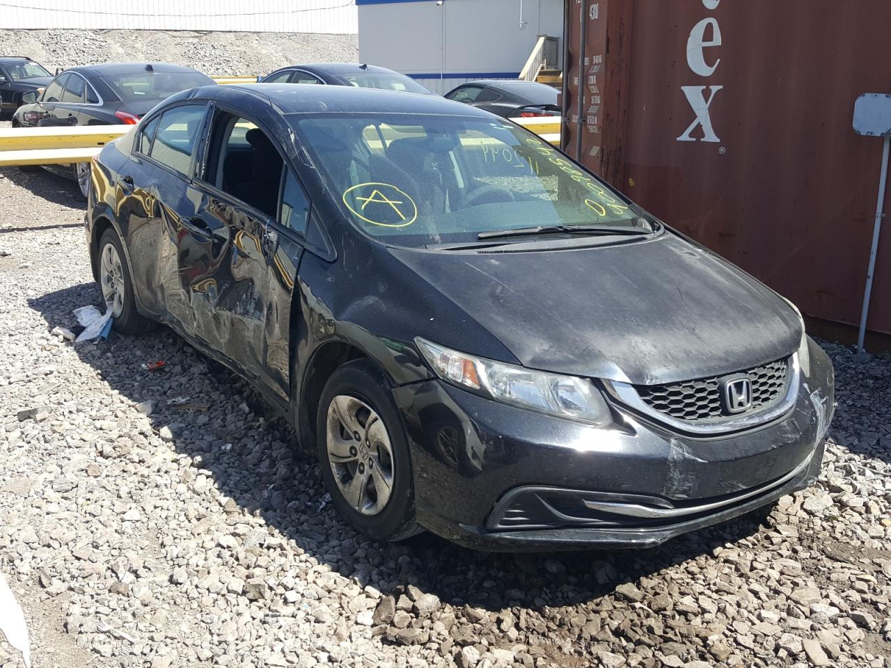 HONDA CIVIC LX 2013 with VIN 19XFB2F58DE005091 - Photo from auction