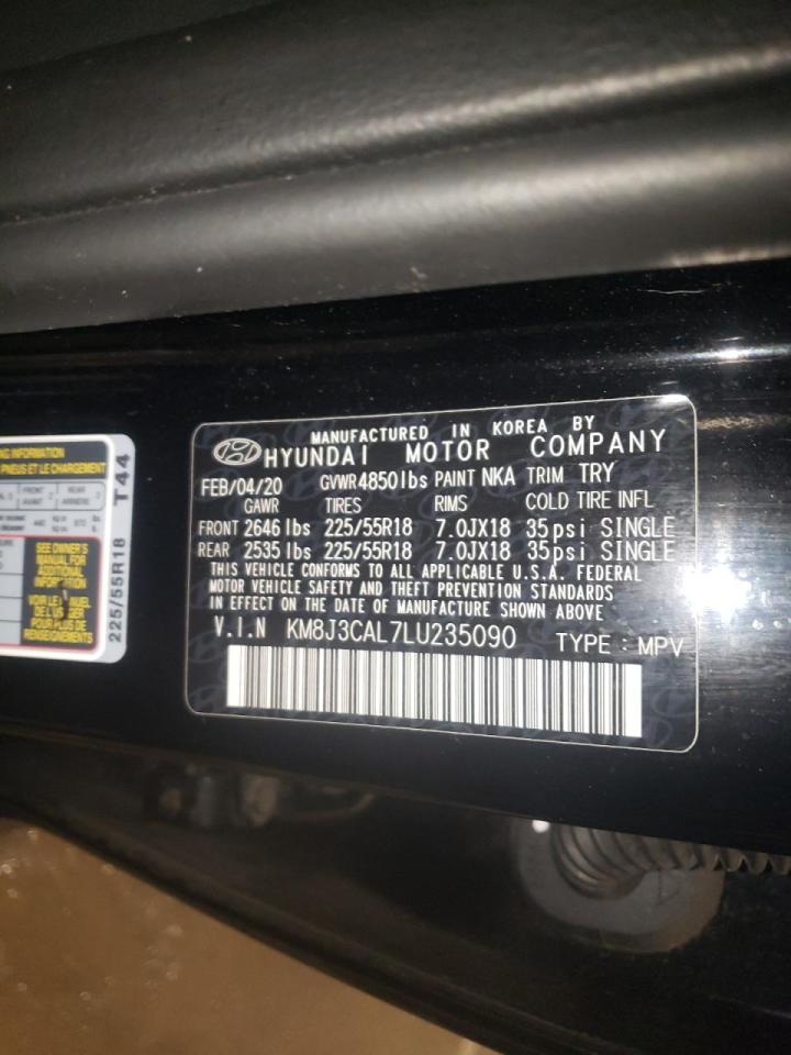 Photo 10 from auction – 2020 HYUNDAI TUCSON LIM with VIN KM8J3CAL7LU235090