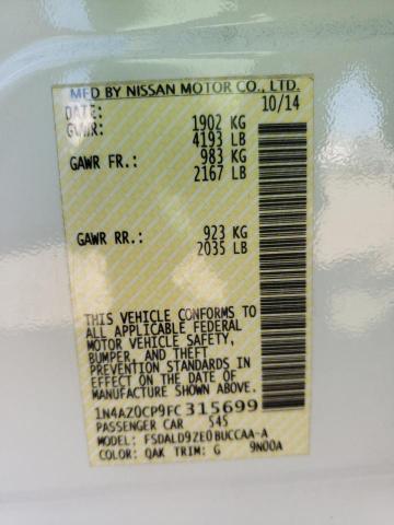 Zdjęcie 10 z aukcji – 2015 NISSAN LEAF S z VIN 1N4AZ0CP9FC315699