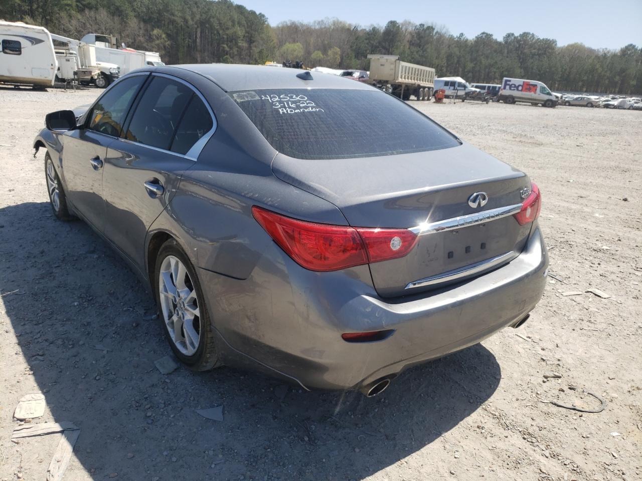 Photo 3 from auction – 2014 INFINITI Q50 BASE with VIN JN1BV7AP1EM687829