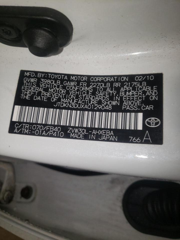 Photo 10 from auction – 2010 TOYOTA PRIUS with VIN JTDKN3DUXA0129048