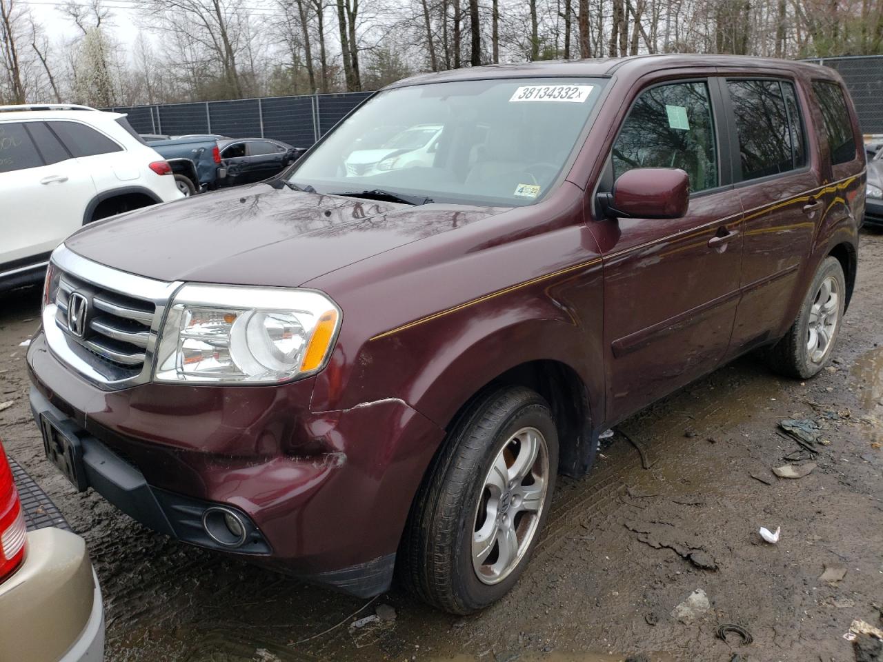 Photo 2 from auction – 2014 HONDA PILOT EXL with VIN 5FNYF4H53EB028182