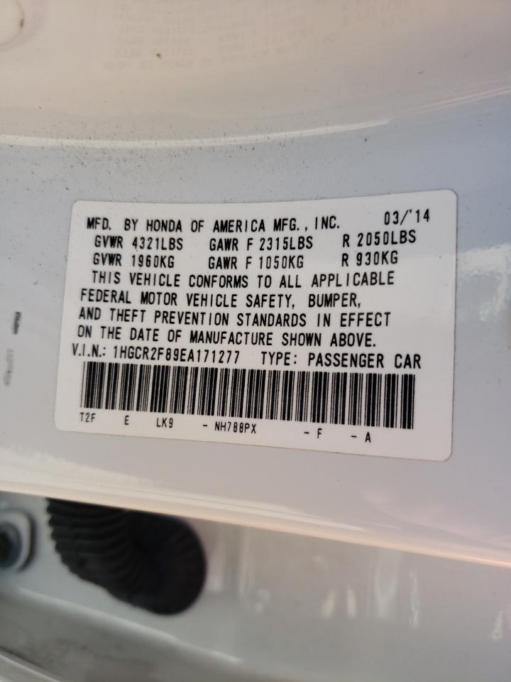 Photo 10 from auction – 2014 HONDA ACCORD EXL with VIN 1HGCR2F89EA171277