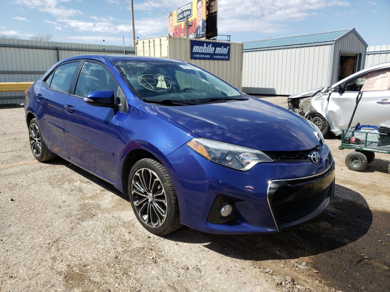 TOYOTA COROLLA L 2016 with VIN 5YFBURHE1GP375218 - Photo from auction