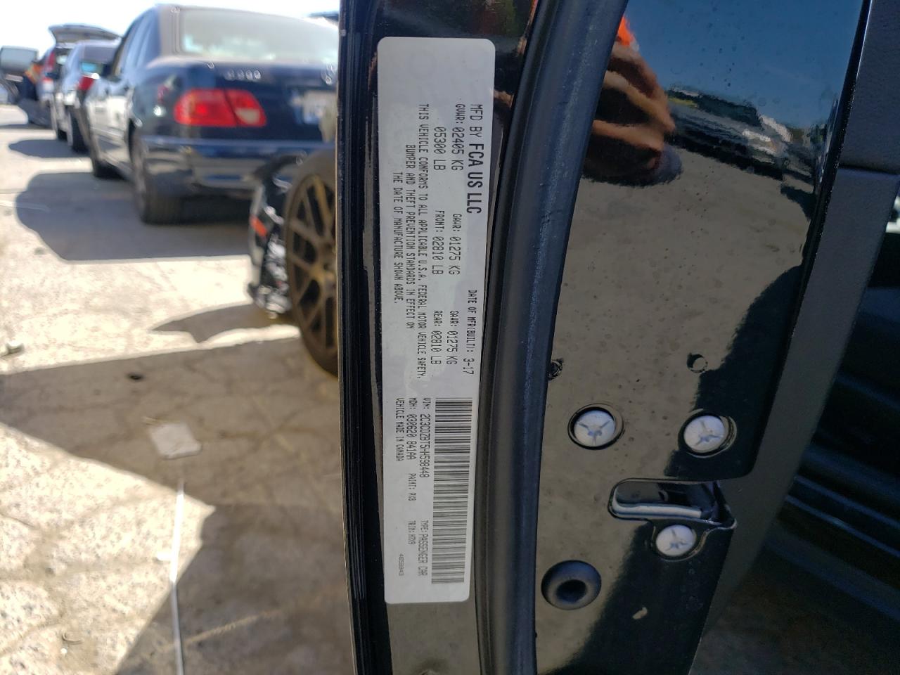 Photo 10 from auction – 2017 DODGE CHALLENGER with VIN 2C3CDZBT5HH598448