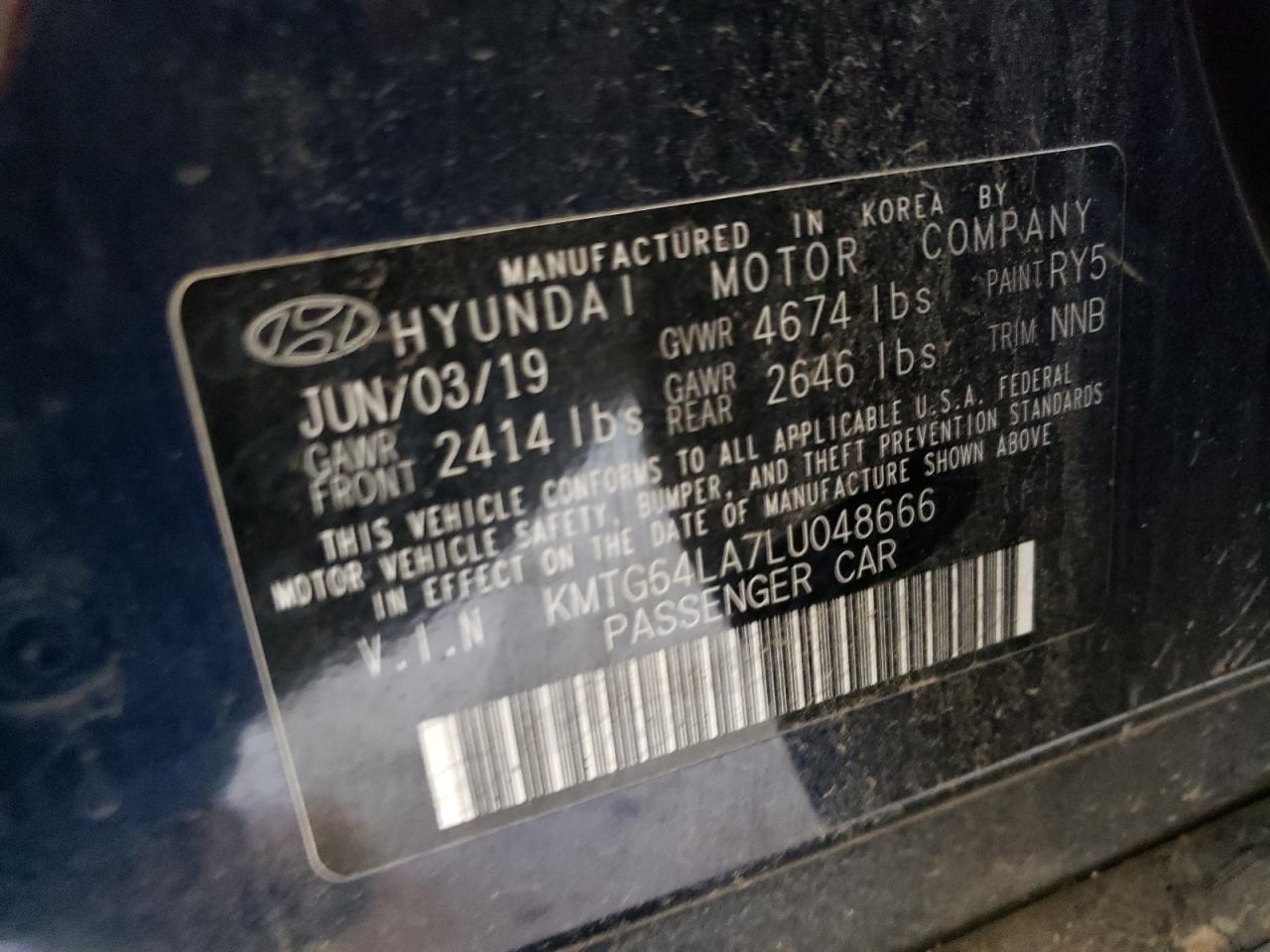 Photo 10 from auction – 2020 GENESIS G70 with VIN KMTG64LA7LU048666