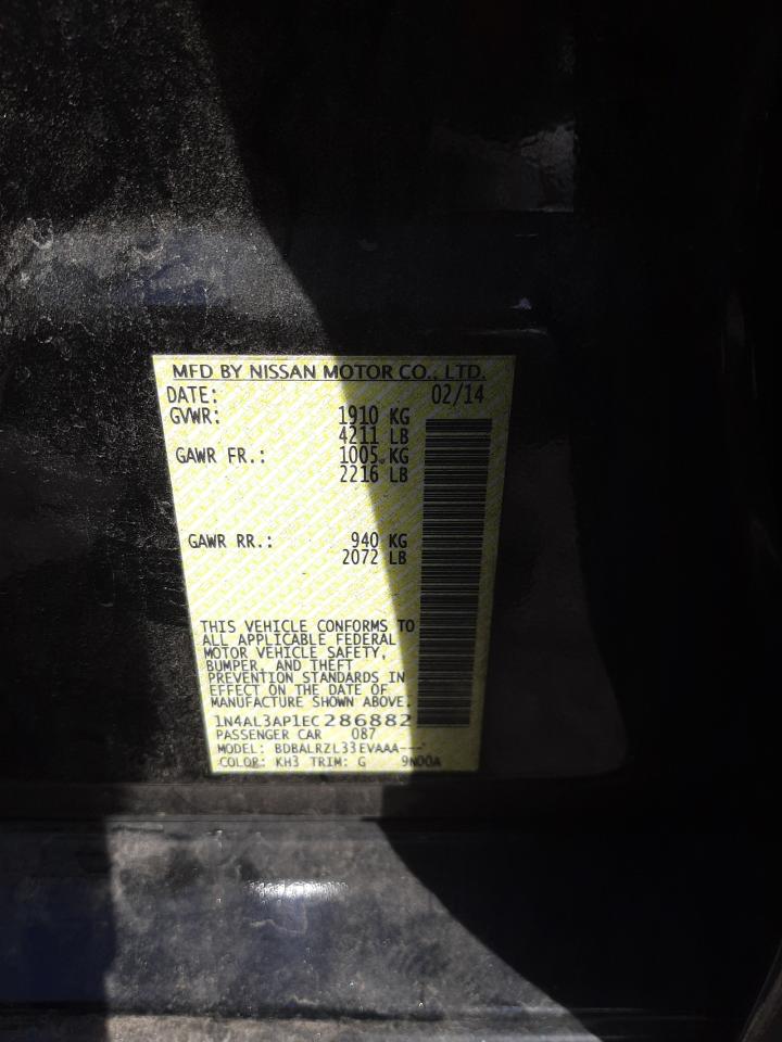 Photo 10 from auction – 2014 NISSAN ALTIMA 2.5 with VIN 1N4AL3AP1EC286882