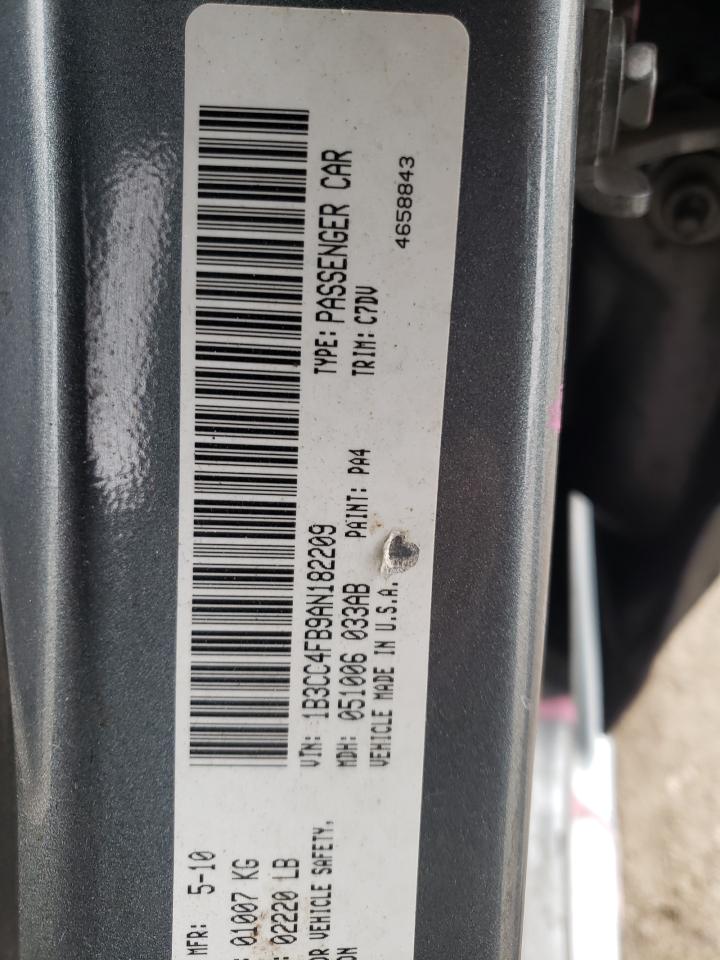 Zdjęcie 11 z aukcji – 2010 DODGE AVENGER SX z VIN 1B3CC4FB9AN182209