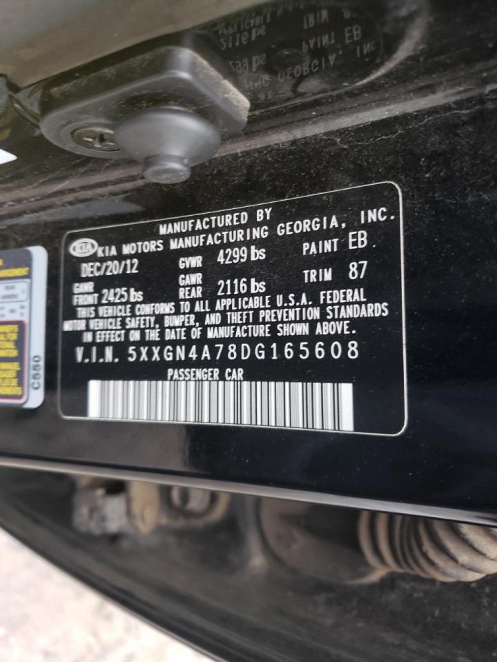 Photo 10 from auction – 2013 KIA OPTIMA EX with VIN 5XXGN4A78DG165608