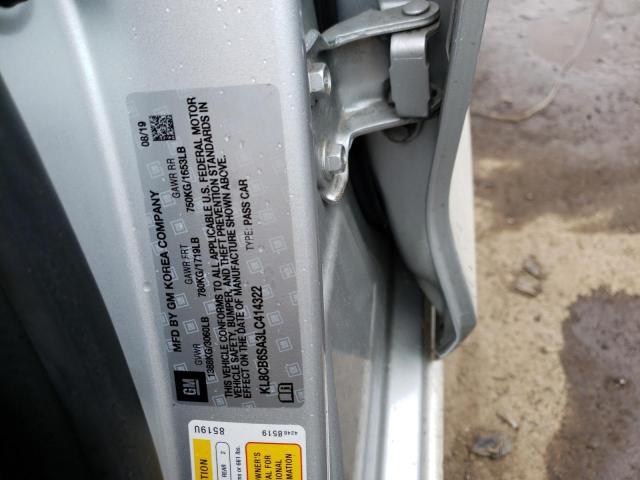 Photo 10 from auction – 2020 CHEVROLET SPARK LS with VIN KL8CB6SA3LC414322