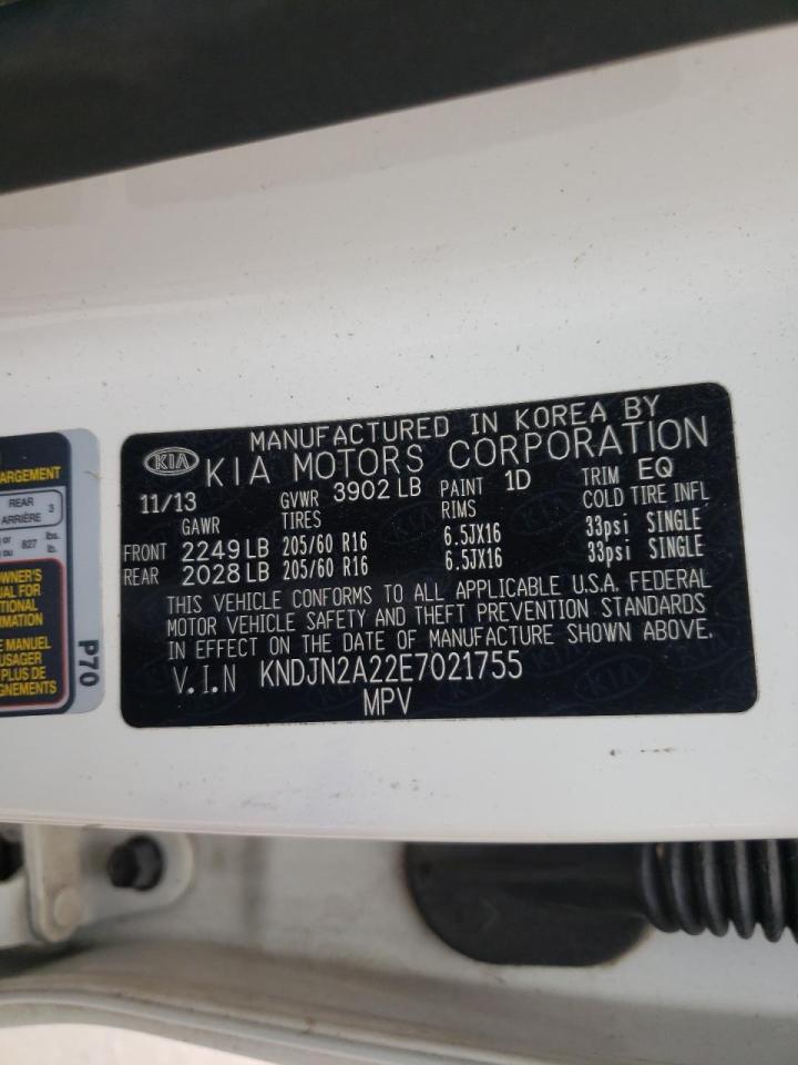 Photo 10 from auction – 2014 KIA SOUL with VIN KNDJN2A22E7021755