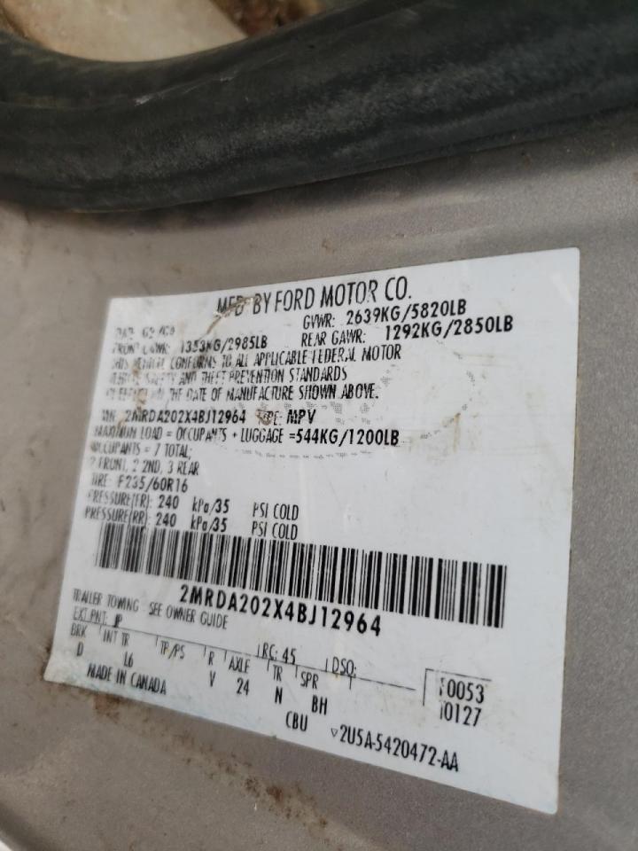 Photo 10 from auction – 2004 MERCURY MONTEREY with VIN 2MRDA202X4BJ12964