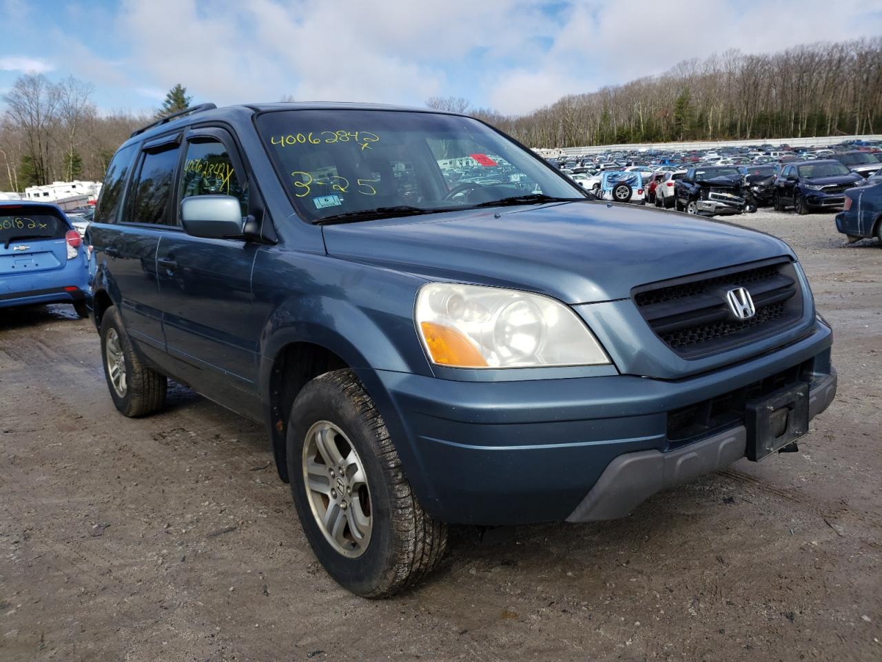 HONDA PILOT EXL 2005 with VIN 5FNYF18525B057090 - Photo from auction