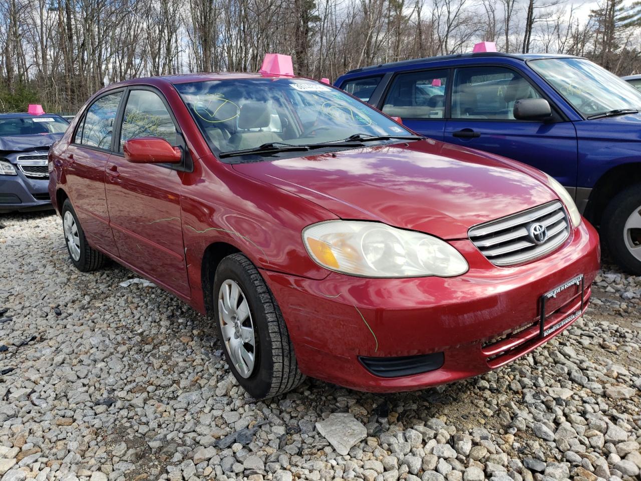 TOYOTA COROLLA CE 2003 with VIN 2T1BR32E13C023693 - Photo from auction