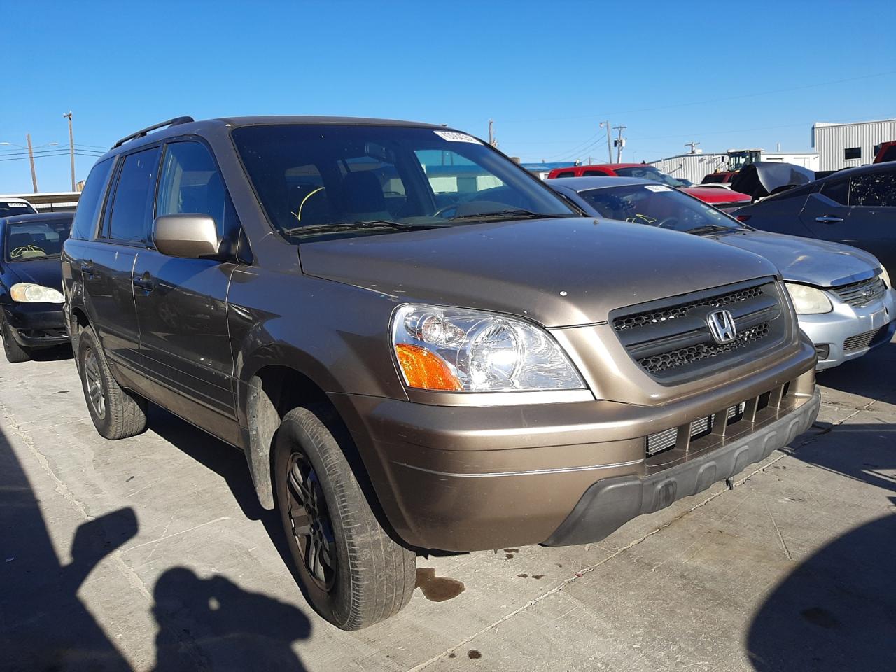 HONDA PILOT EX 2005 with VIN 5FNYF18495B010386 - Photo from auction