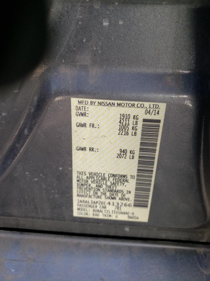 Photo 10 from auction – 2014 NISSAN ALTIMA 2.5 with VIN 1N4AL3AP2EC413266