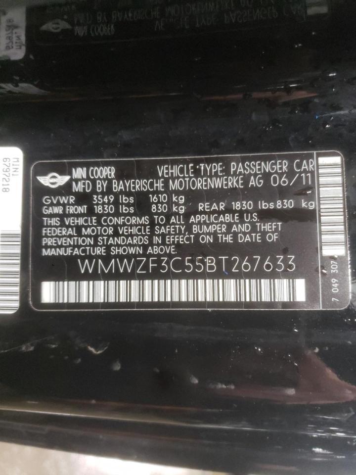 Photo 10 from auction – 2011 MINI COOPER CLU with VIN WMWZF3C55BT267633
