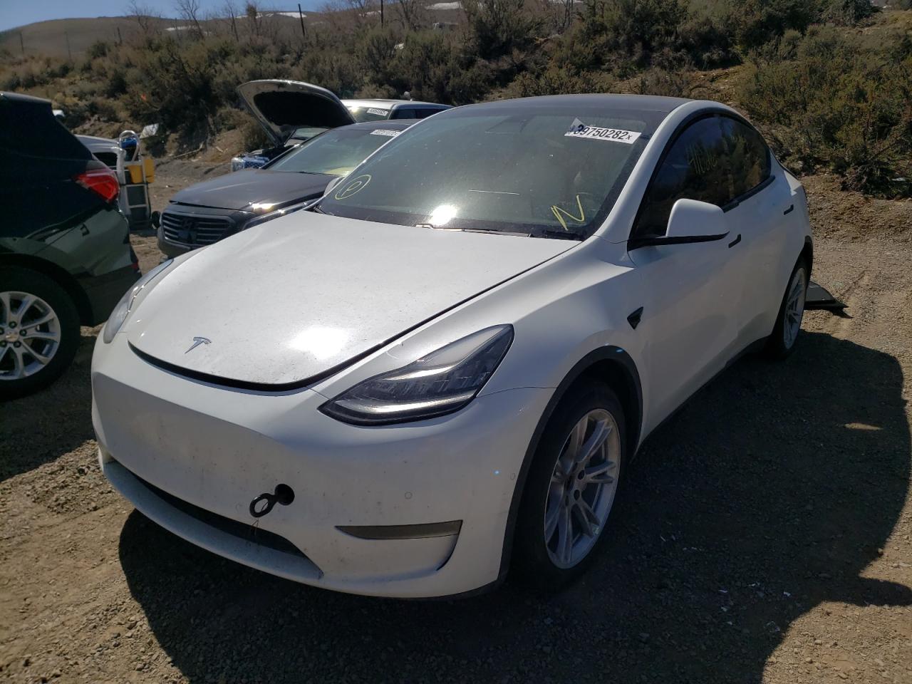 Photo 2 from auction – 2020 TESLA MODEL Y with VIN 5YJYGDEEXLF023771