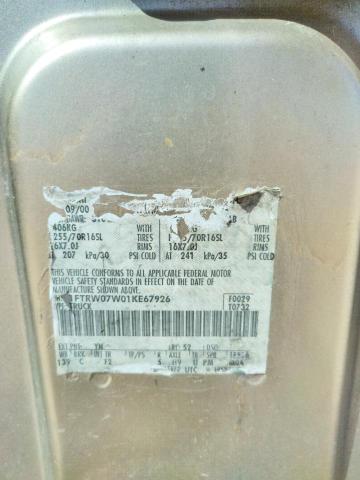 Photo 10 from auction – 2001 FORD F150 SUPER with VIN 1FTRW07W01KE67926