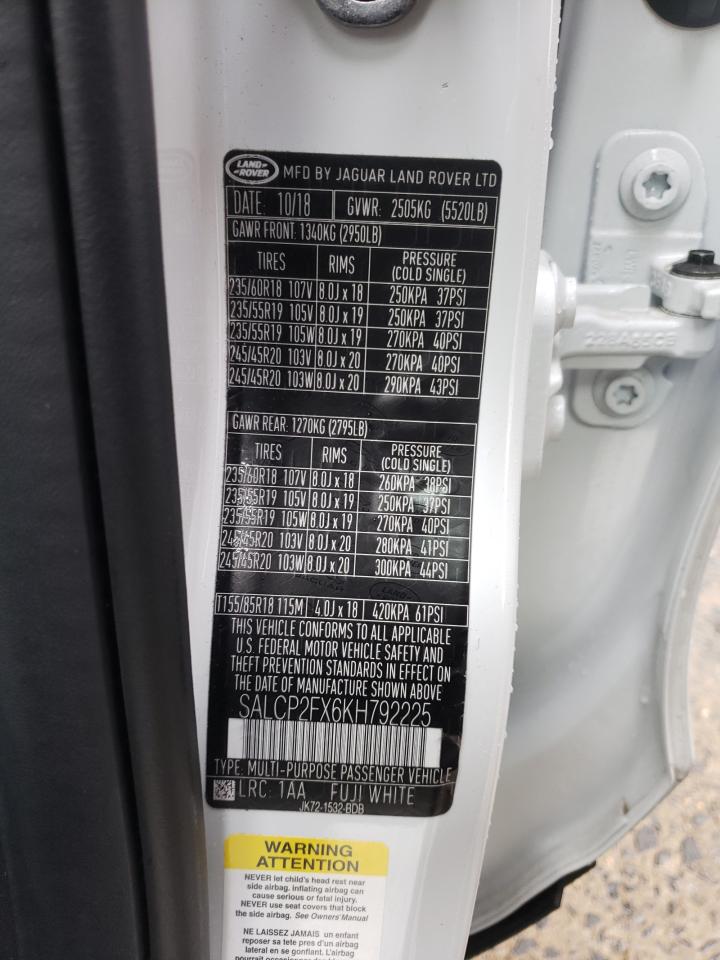 Photo 10 from auction – 2019 LAND ROVER DISCOVERY with VIN SALCP2FX6KH792225