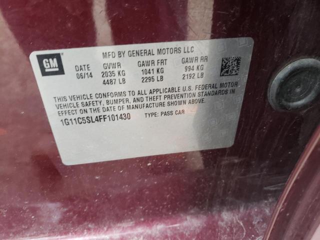 Photo 10 from auction – 2015 CHEVROLET MALIBU 1LT with VIN 1G11C5SL4FF101430