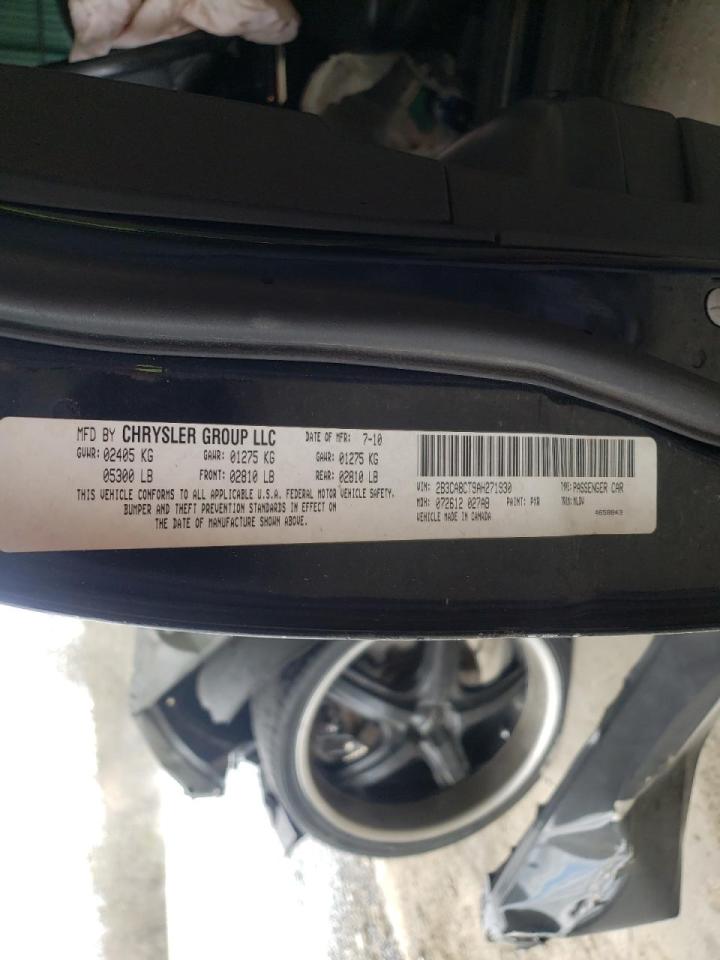 Photo 10 from auction – 2010 DODGE CHARGER R/ with VIN 2B3CA8CT9AH271930