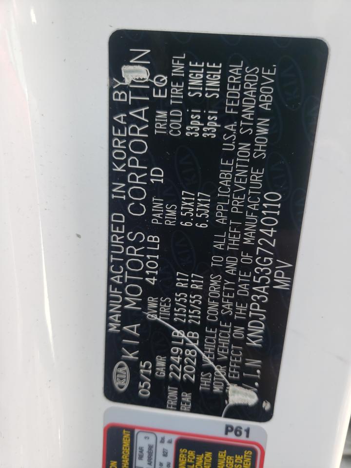 Photo 10 from auction – 2016 KIA SOUL + with VIN KNDJP3A53G7240110