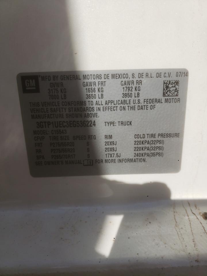 Photo 10 from auction – 2014 GMC SIERRA C15 with VIN 3GTP1UEC3EG536224